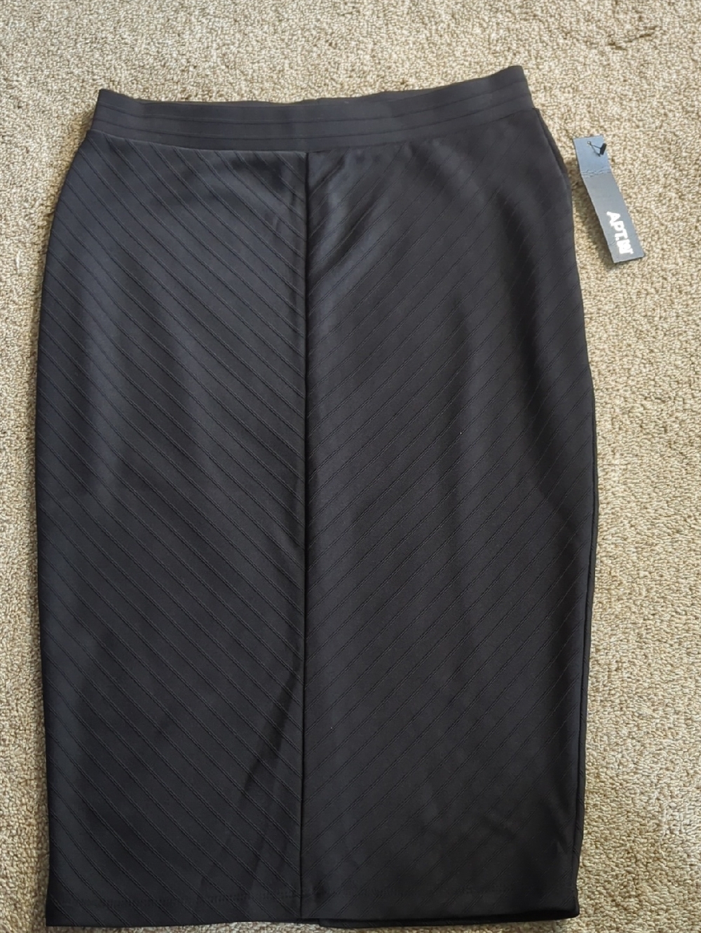 Apt. 9 Black Diagonal-Texture Pencil Skirt